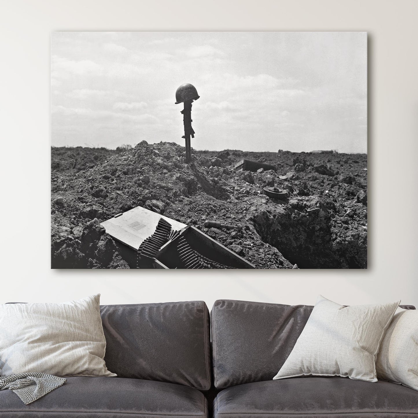 Helmet Monument to an American Soldier, World War Two