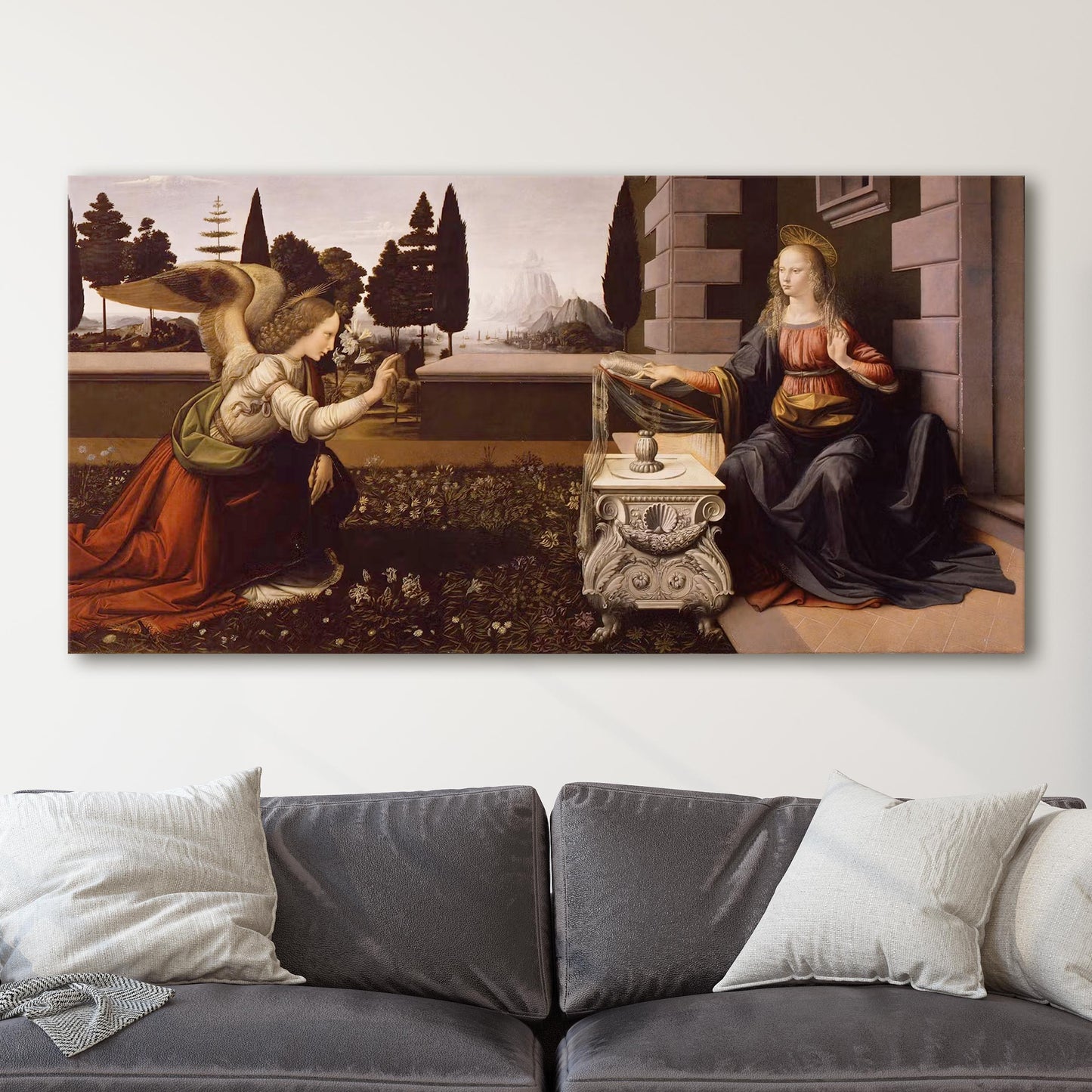 The Annunciation, c.1472/75 by Leonardo da Vinci