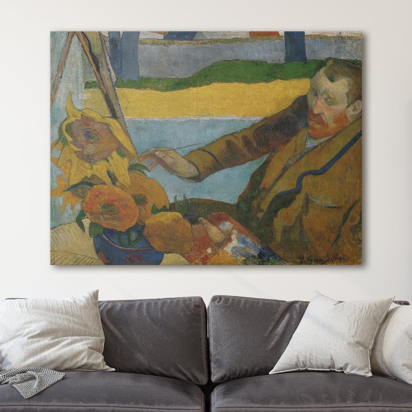 Vincent van Gogh Painting Sunflowers by Paul Gauguin