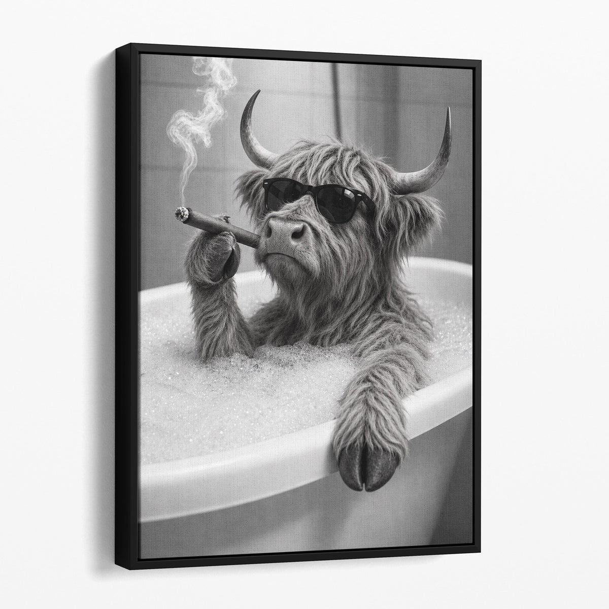 Highland Cow Bathtub Cigar