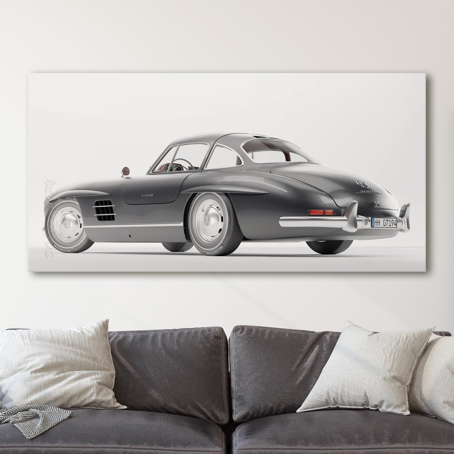 Vintage Mercedes Benz 300 SL Side View