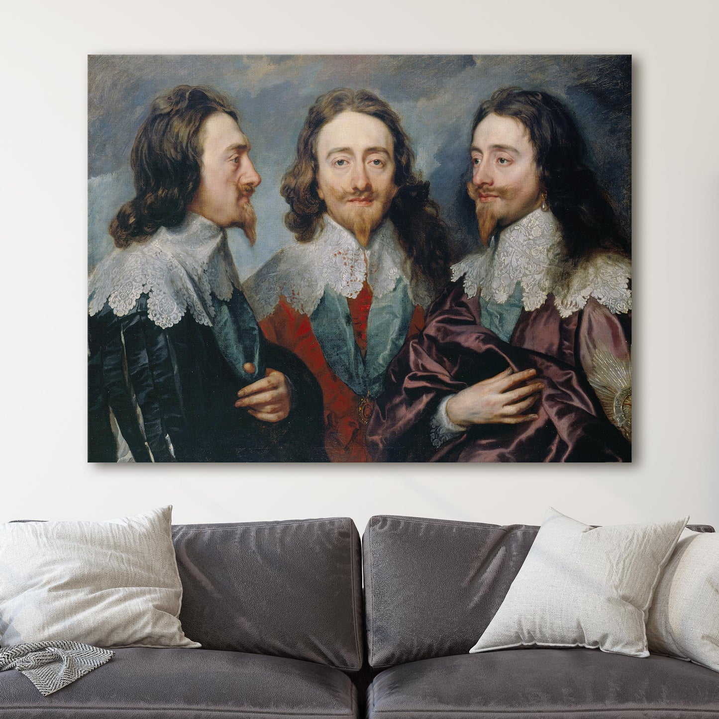 Charles I in Three Positions by Anthony van Dyck