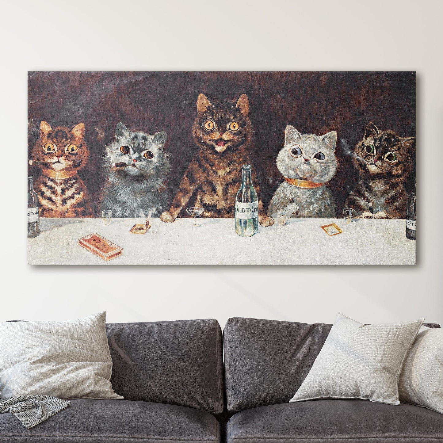 The Bachelor Party by Louis Wain