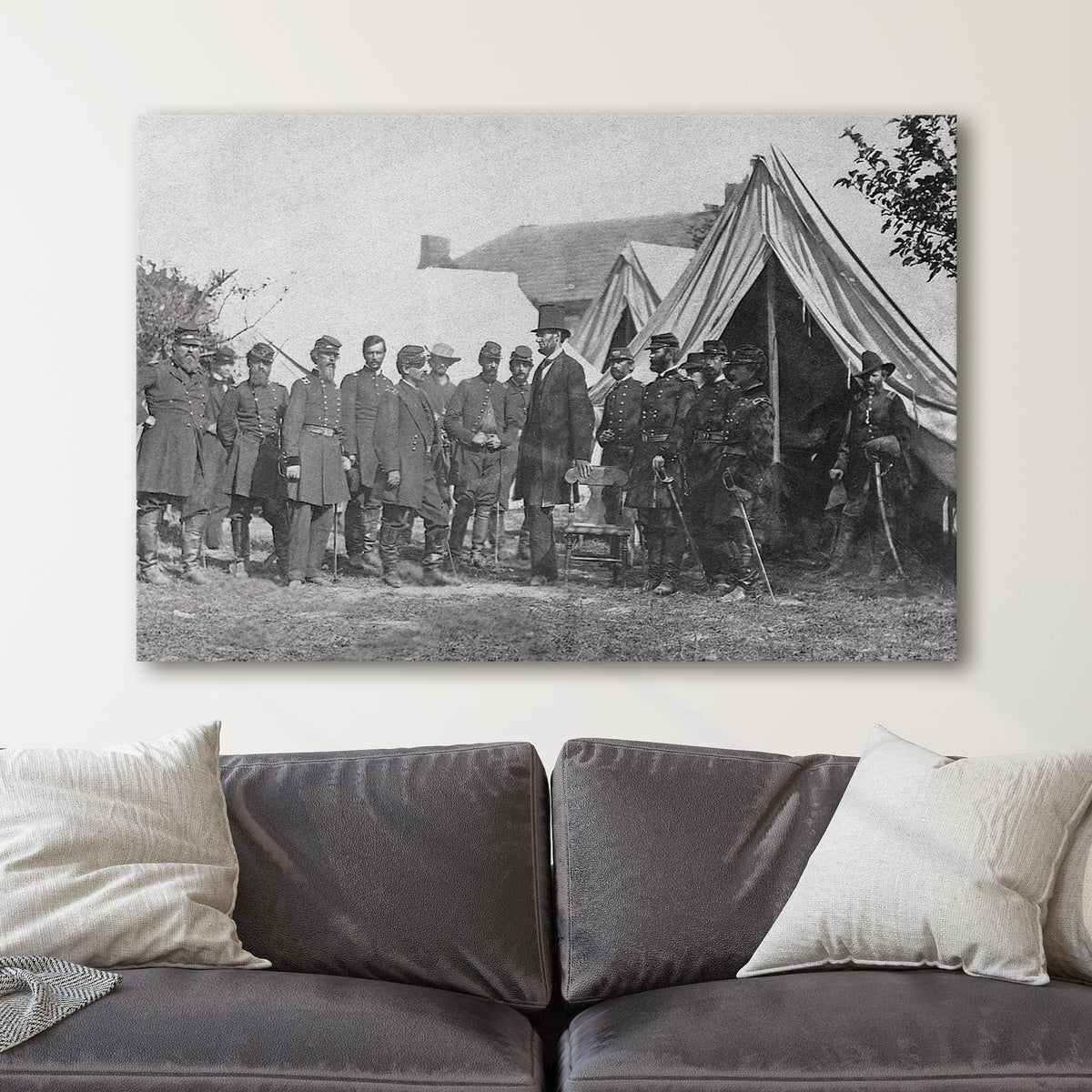 President Lincoln meets with the Union Army - Civil War, 1862