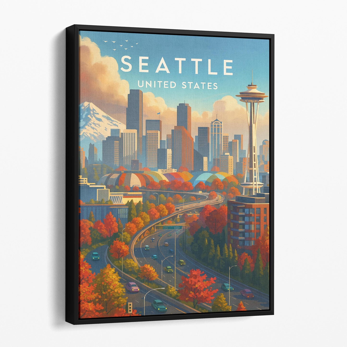 Seattle Vintage Travel Poster