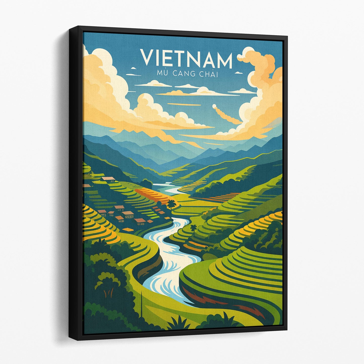 Vietnam Vintage Travel Poster
