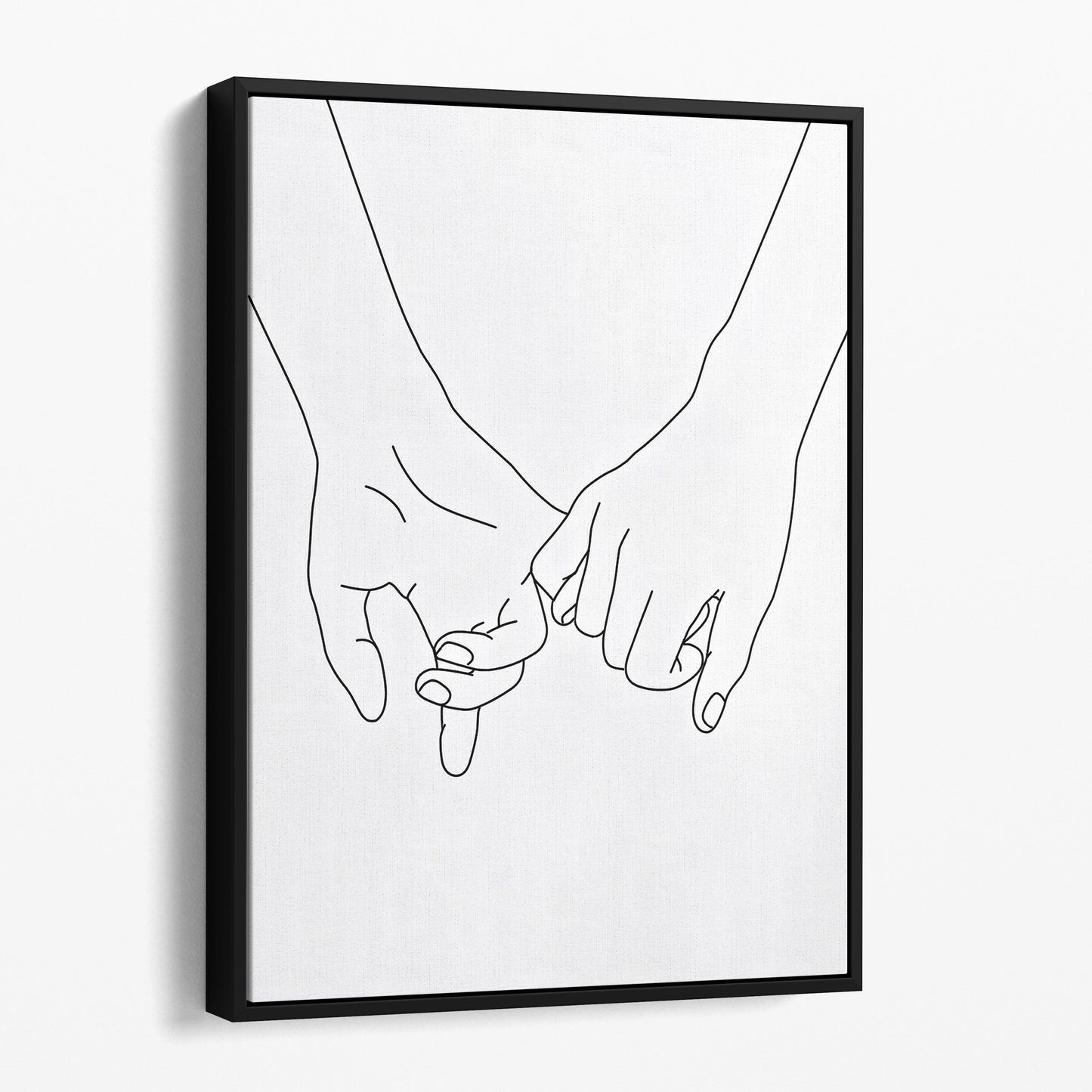 Fingers Touching Line Art