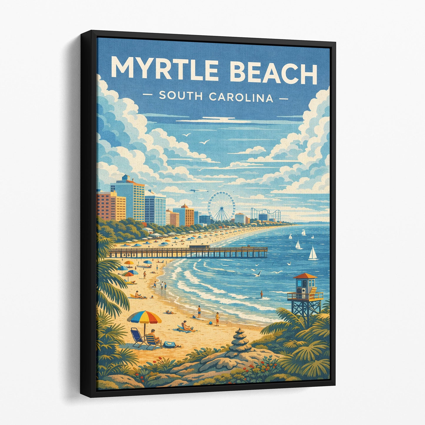 Myrtle Beach South Carolina Travel Poster