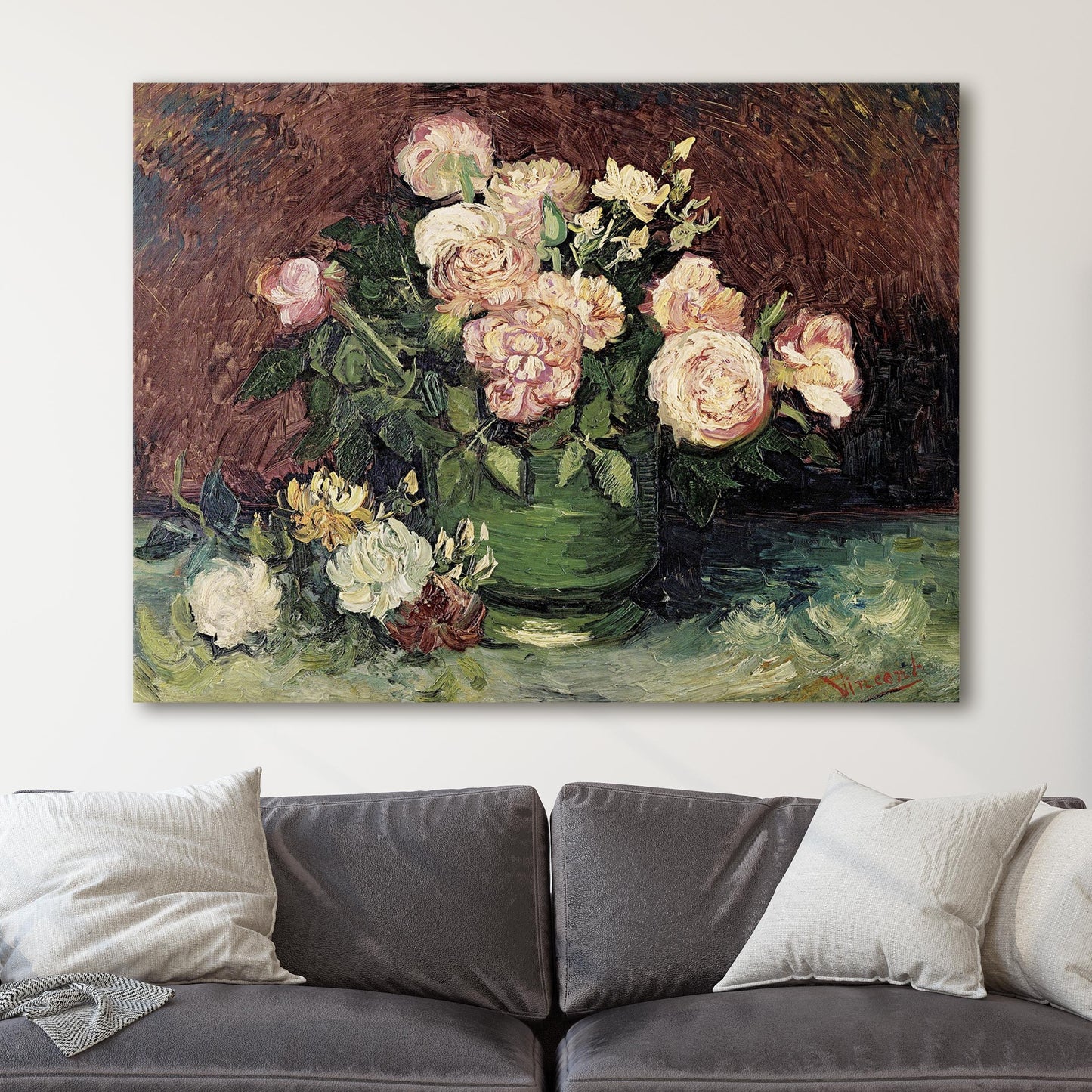 Roses and Peonies, 1886 by Vincent Van Gogh