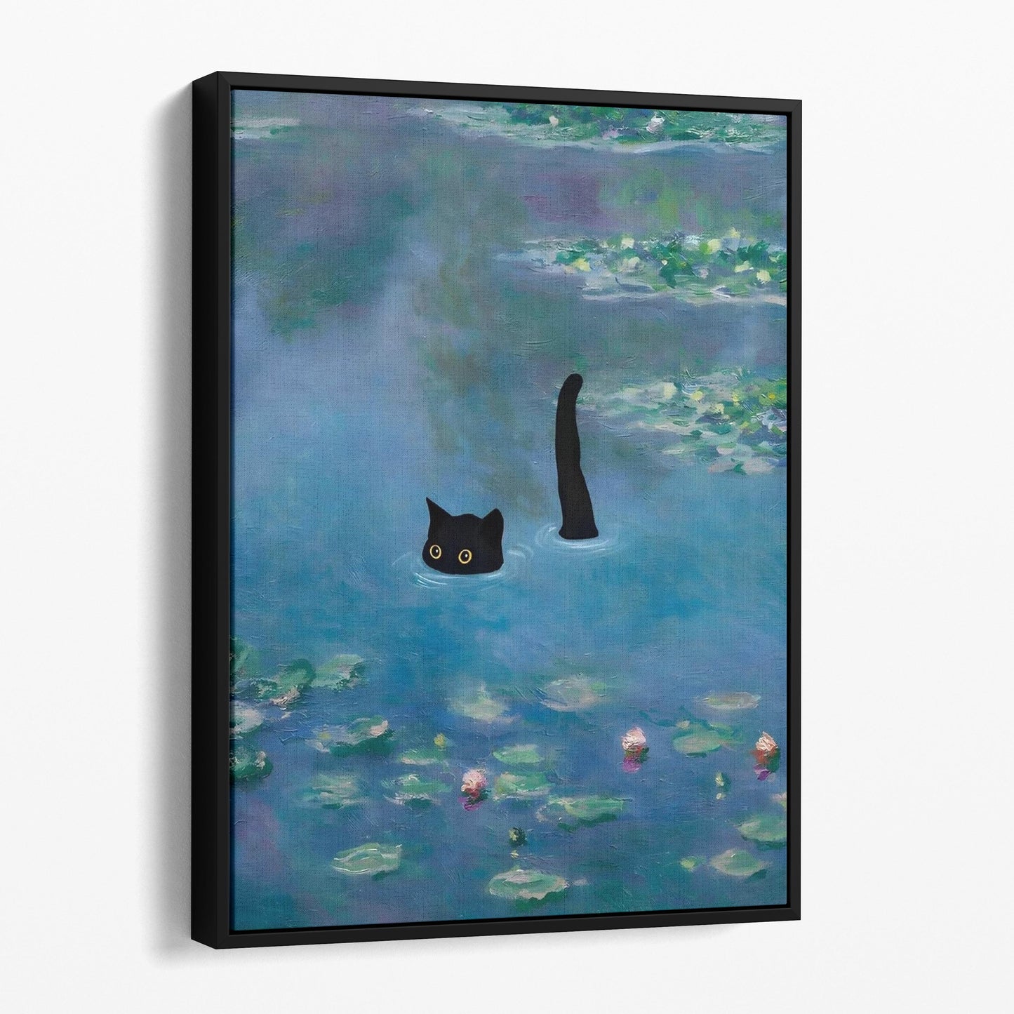 Water Lilies With Cat Claude Monet