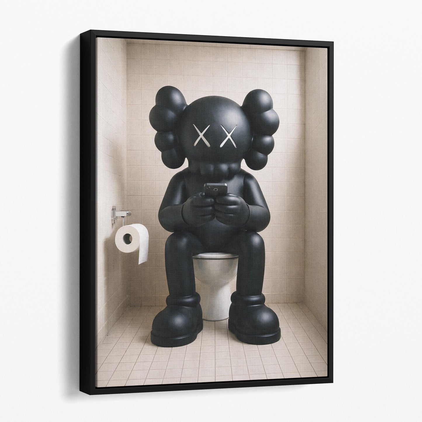 Kaws On The Phone On The Toilet