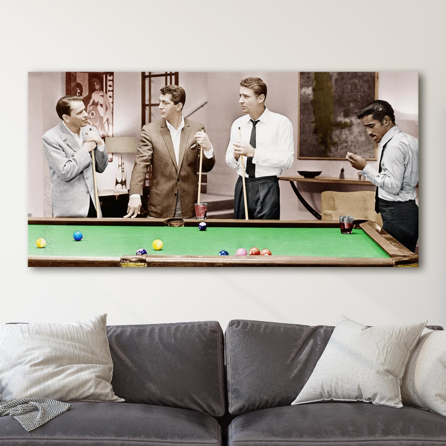 The Rat Pack Playing Pool Ocean's 11