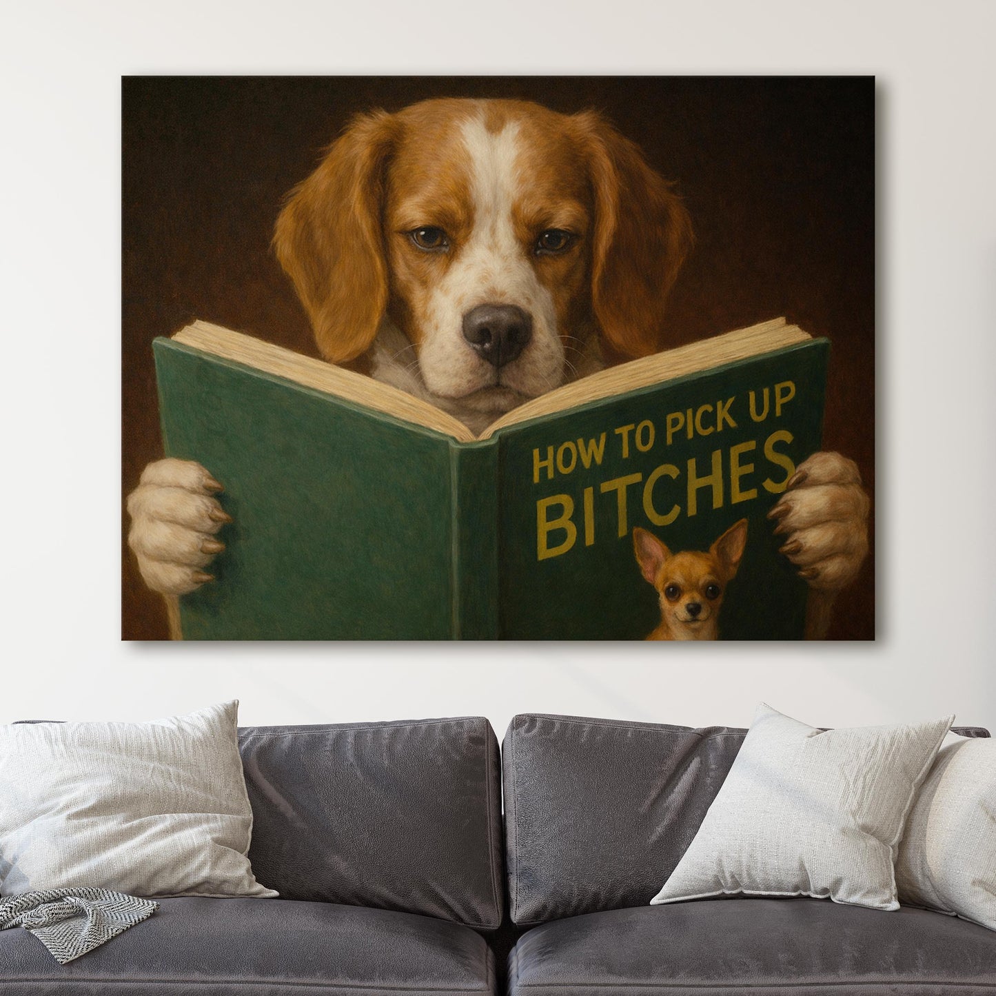 Brittany Dog Reading Dating Book