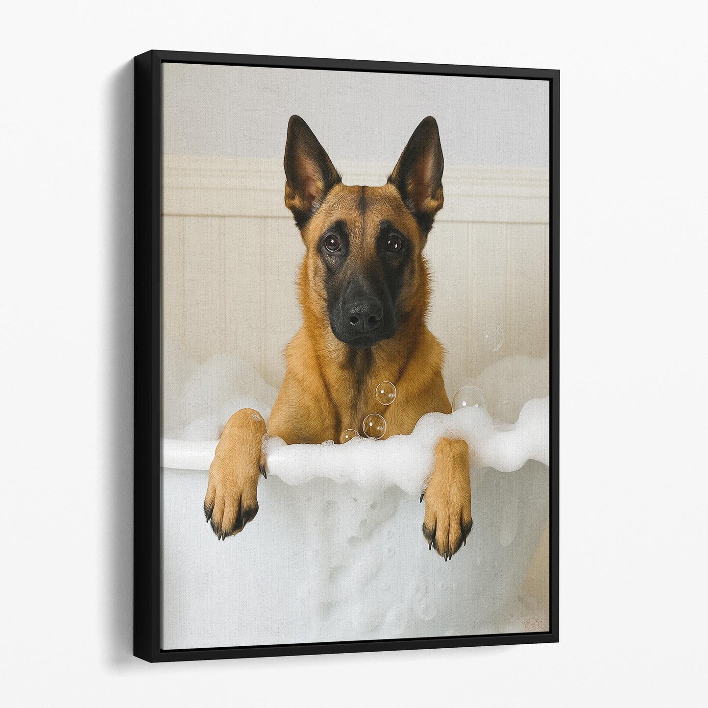 Belgian Malinois Dog Bubble Bath