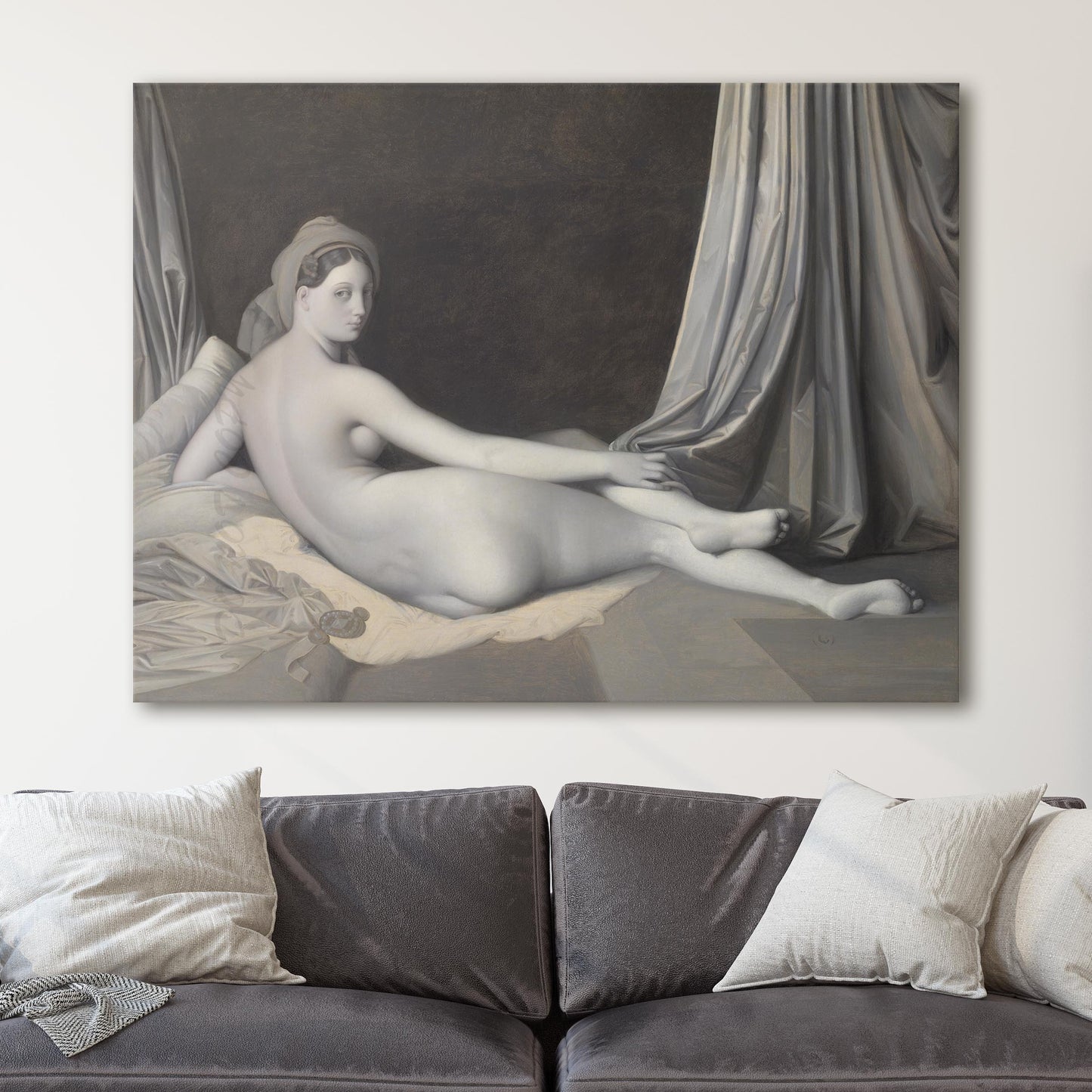 Odalisque in Grisaille by Jean Auguste Dominique Ingres
