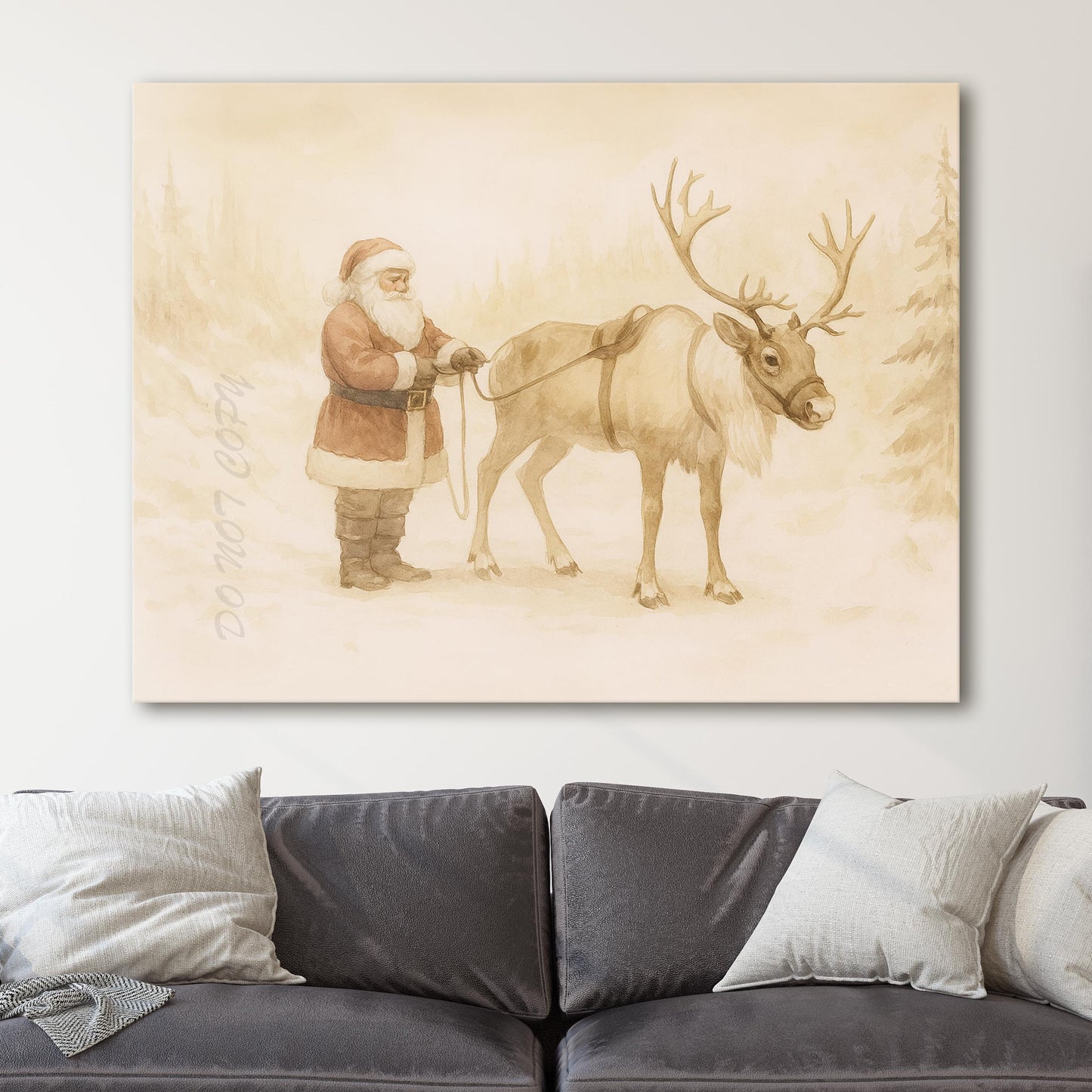 Santa Claus And Reindeer