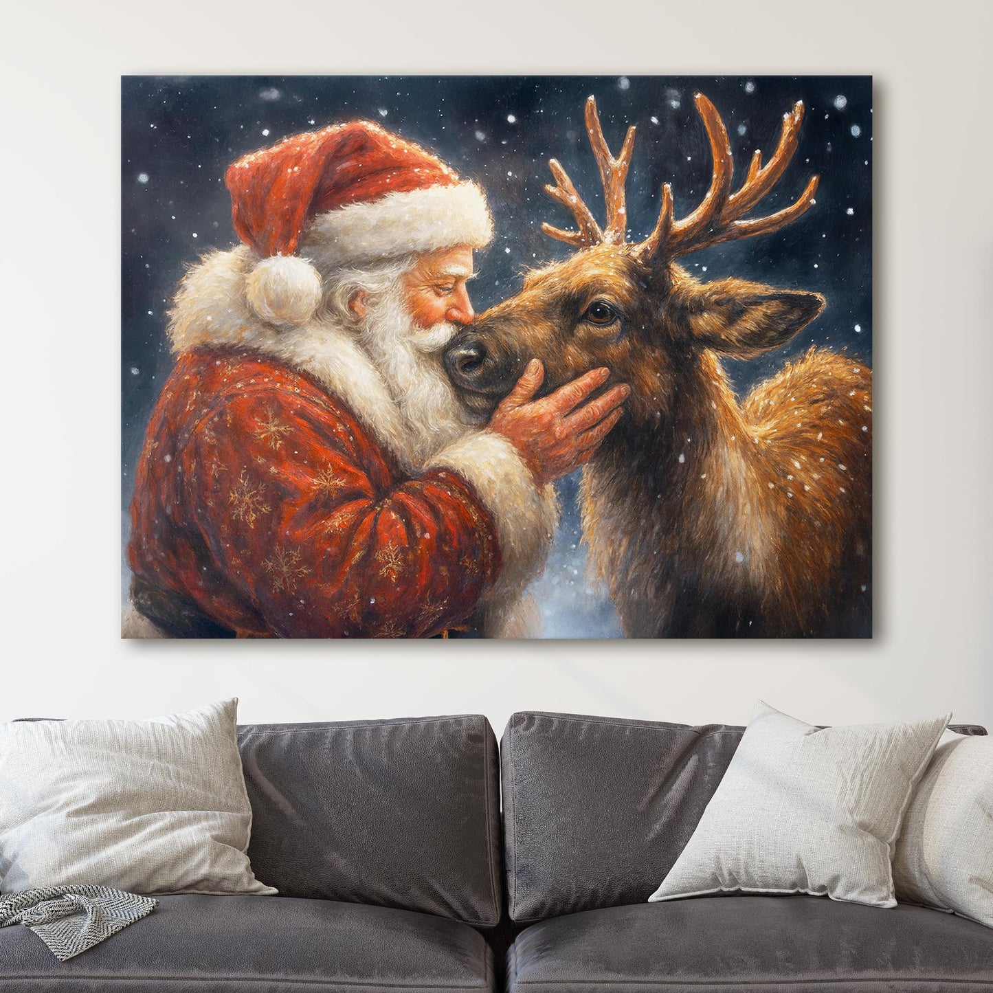 Santa And Reindeer
