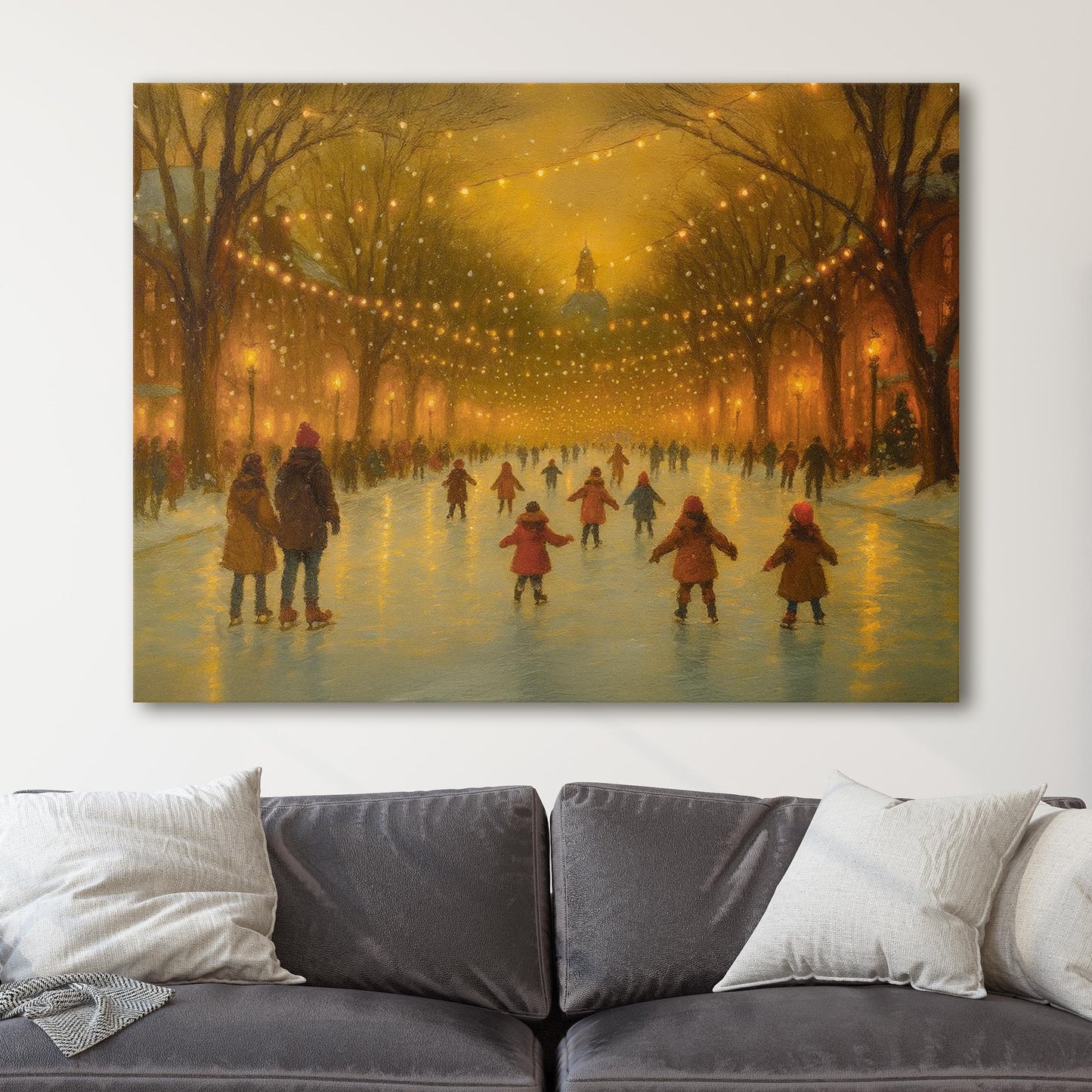 Ice Skating Under Christmas Lights