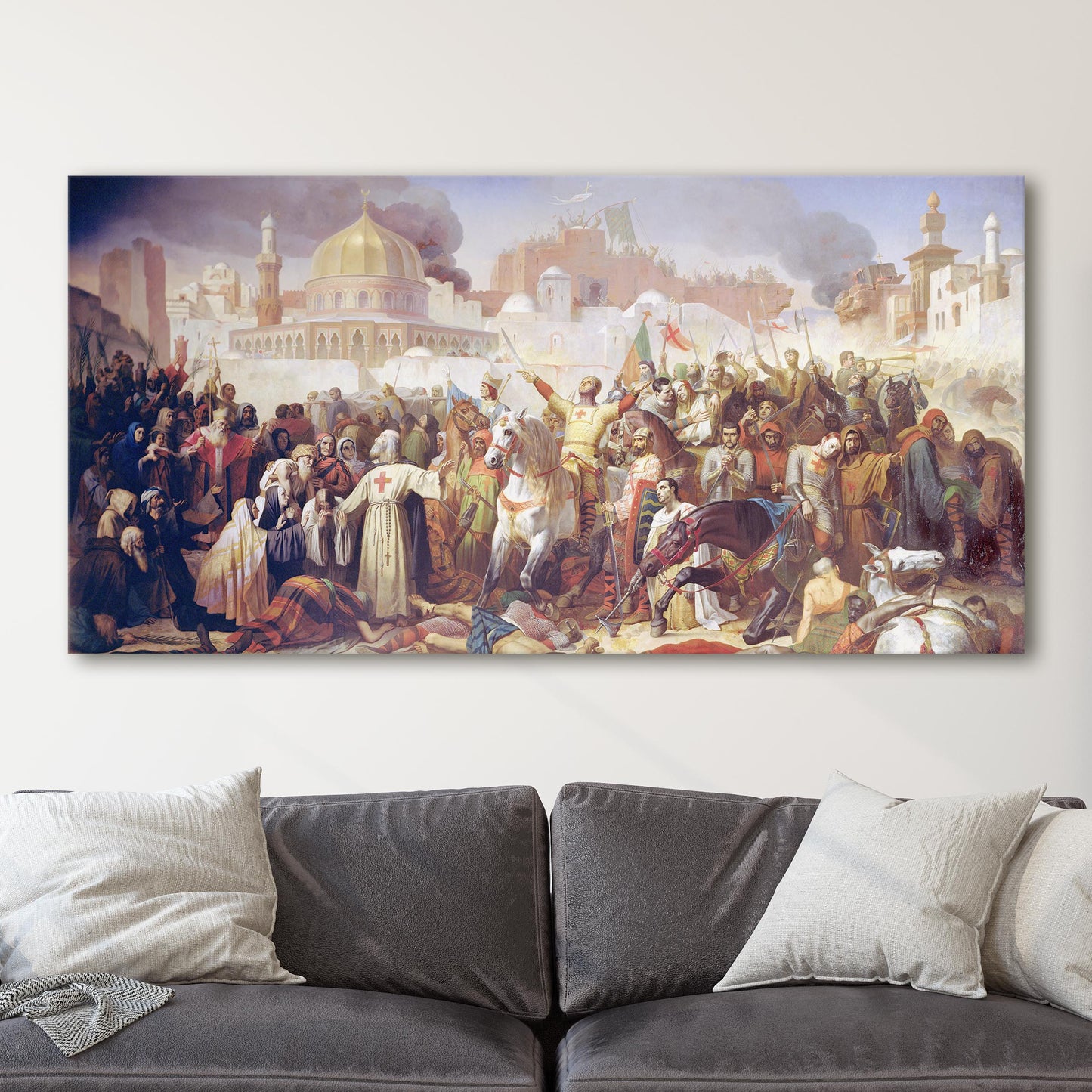 Taking of Jerusalem by the Crusaders by Emile Signol