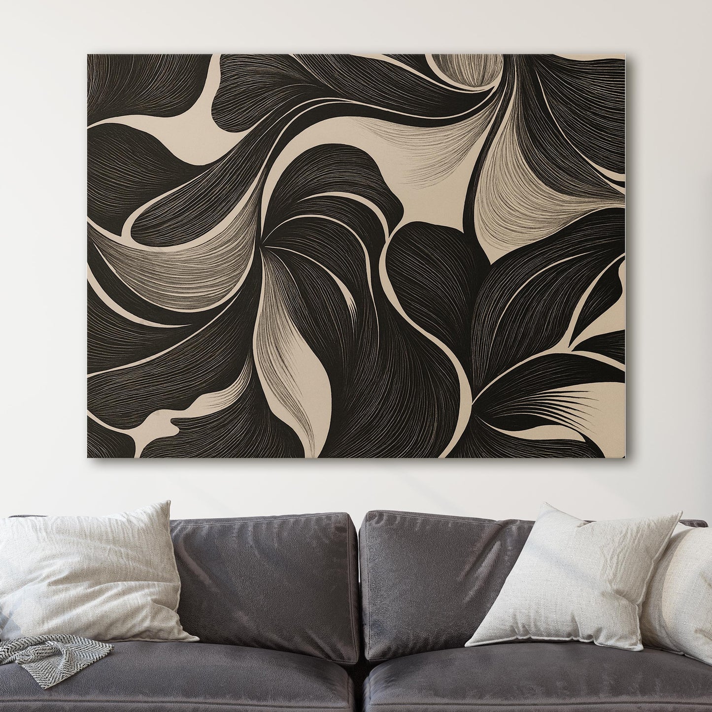 Abstract Lines Black And White