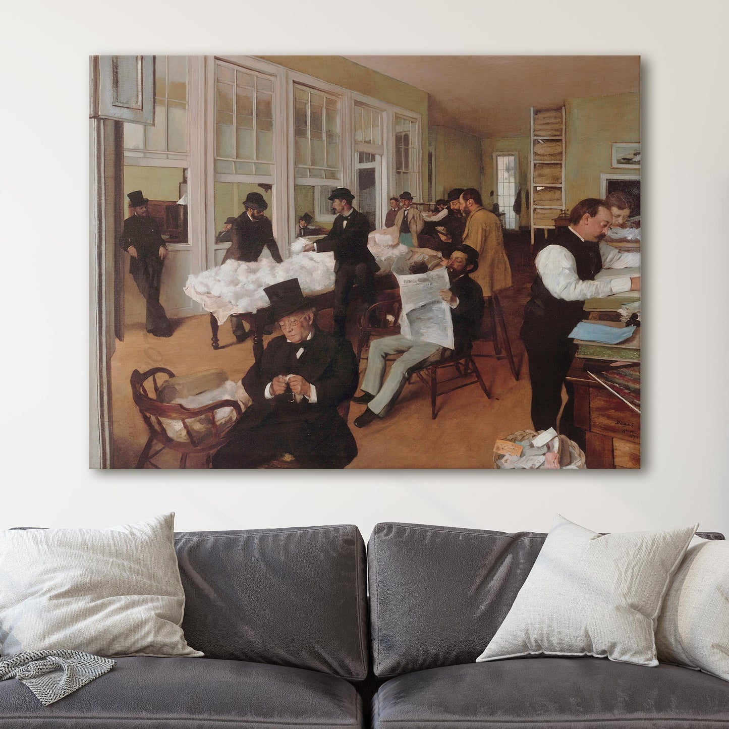 A Cotton Office in New Orleans by Edgar Degas