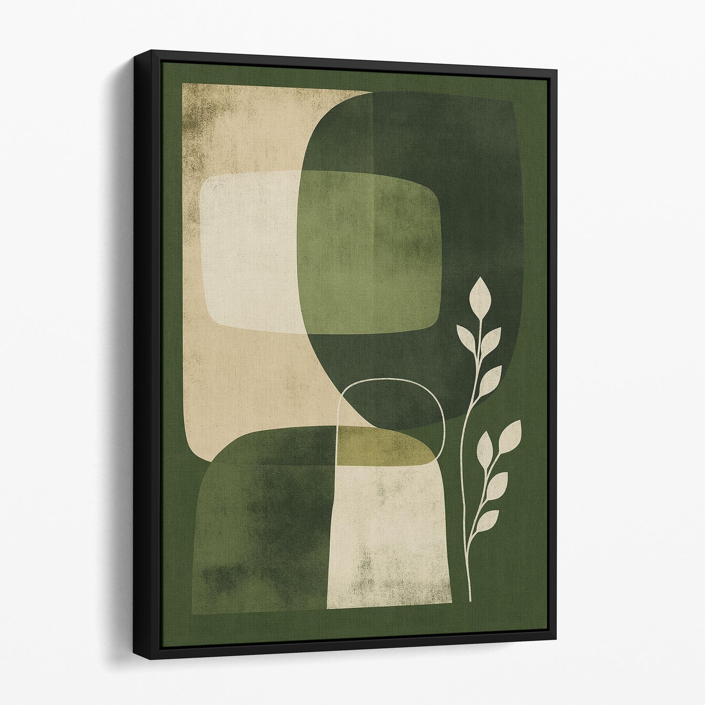 Sage Green Abstract Mid Century