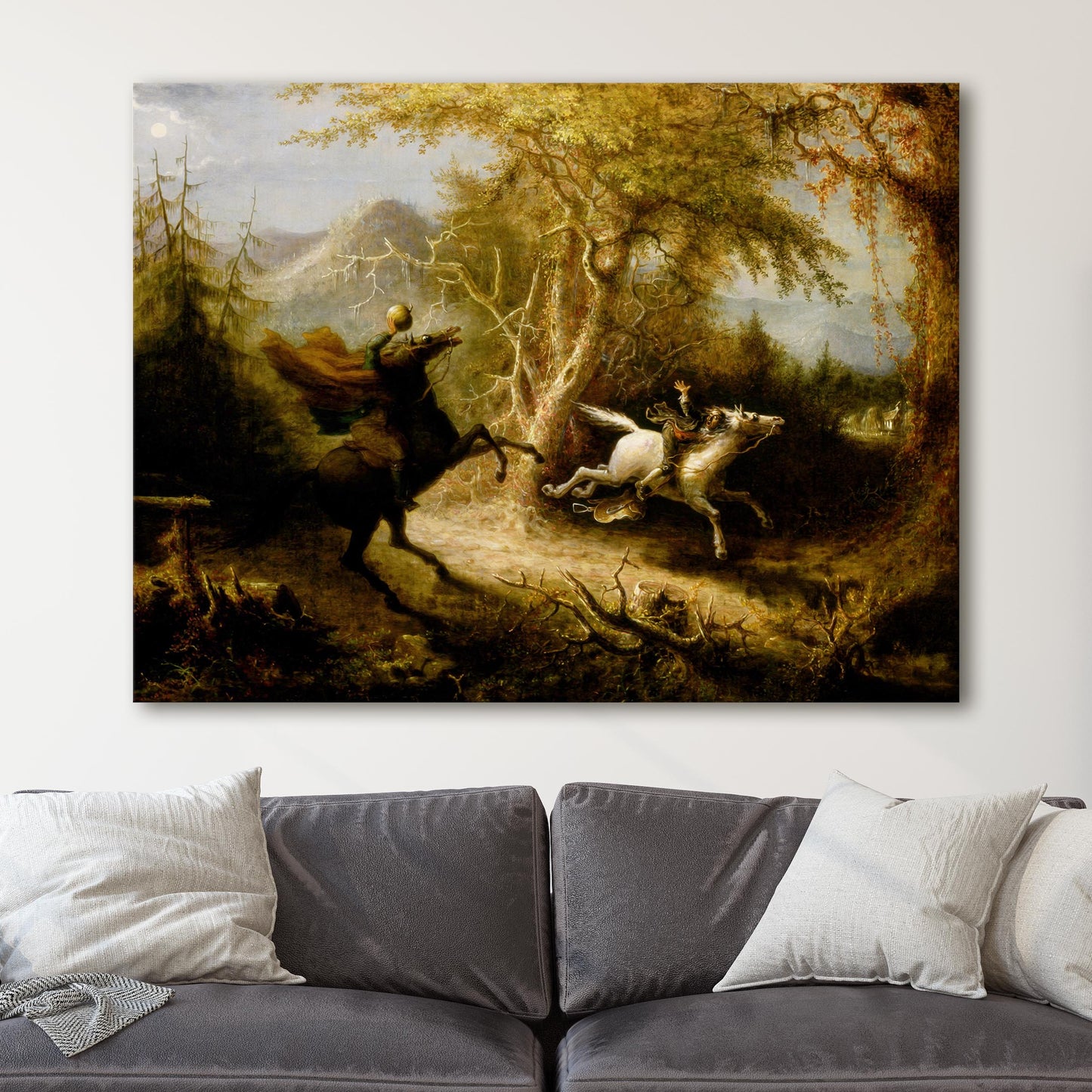 The Headless Horseman Pursuing Ichabod Crane by John Quidor