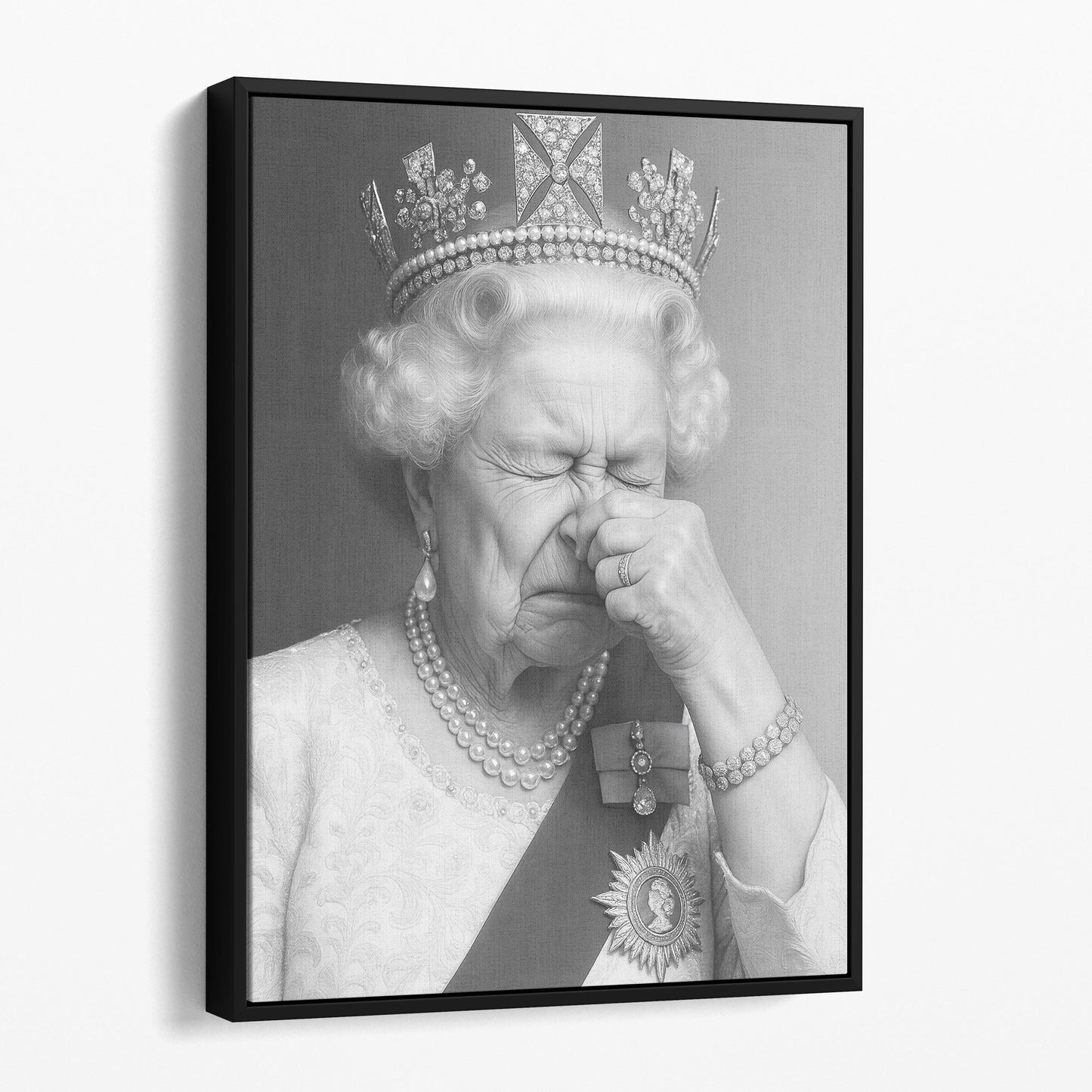 Queen Elizabeth Plugging Her Nose