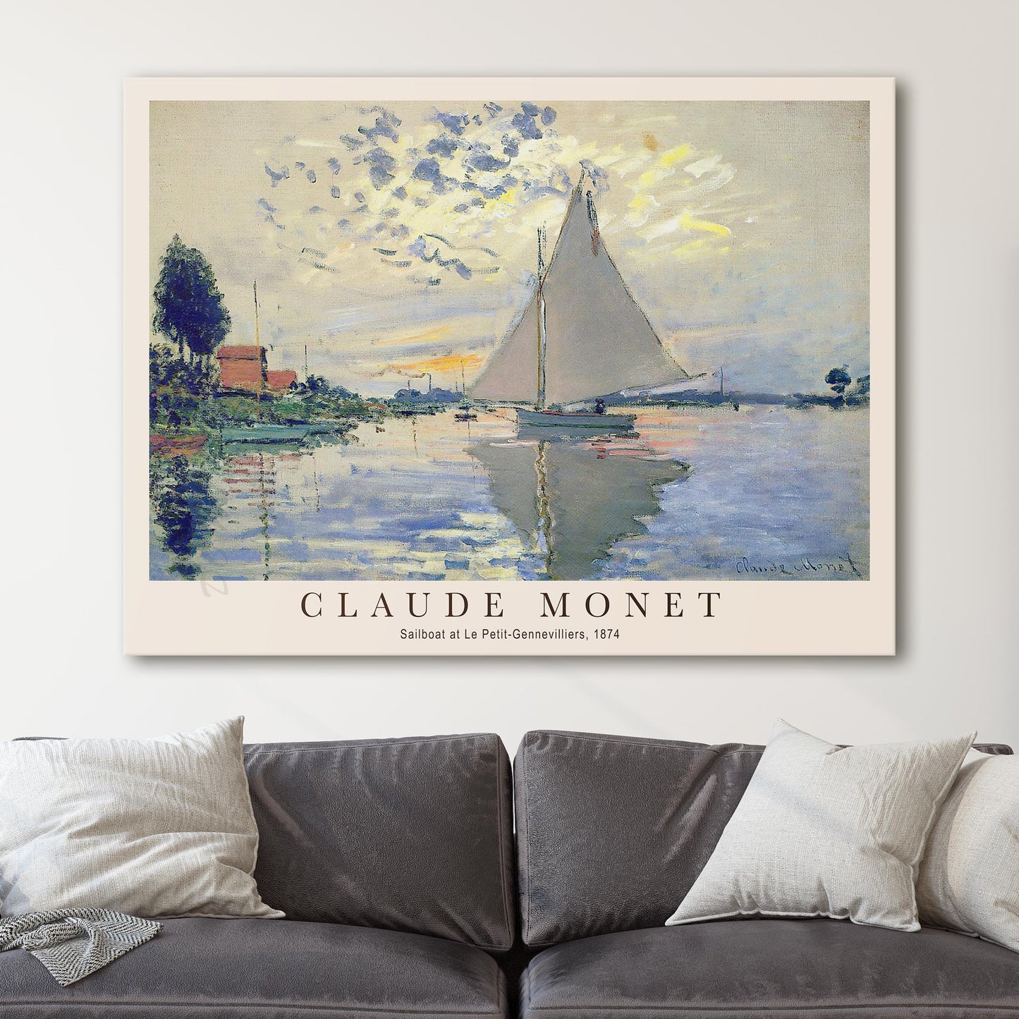 Claude Monet - Sailboat at Le Petit-Gennevilliers