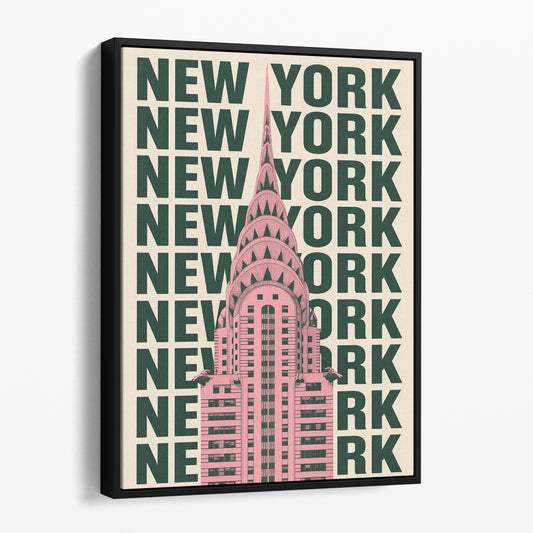 New York City Retro Chrysler Building Poster