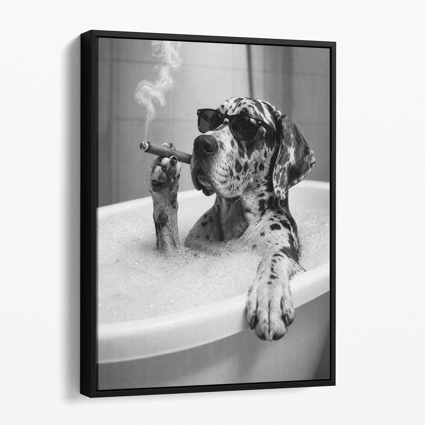Great Dane Dog Bathtub Cigar