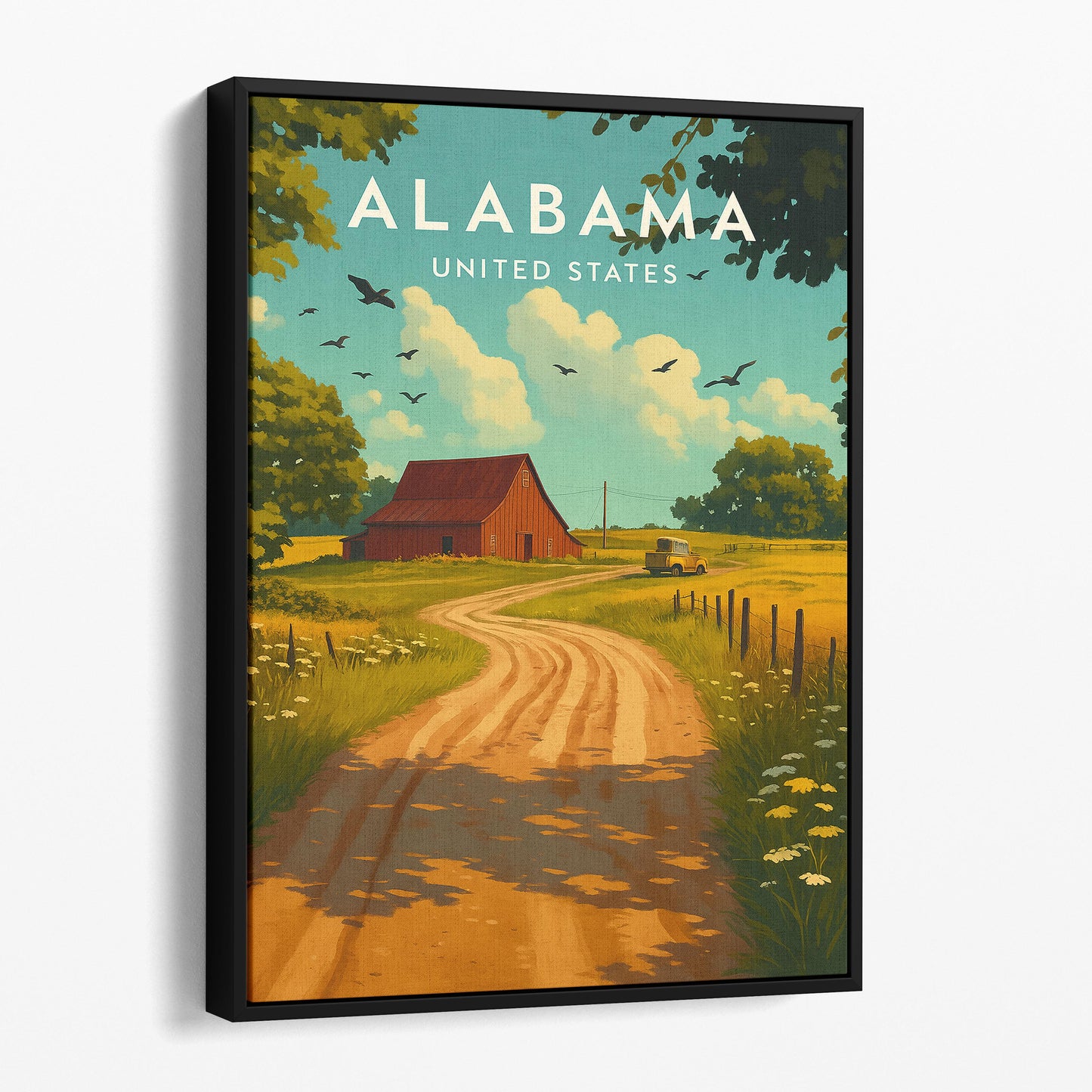 Alabama Vintage Travel Poster
