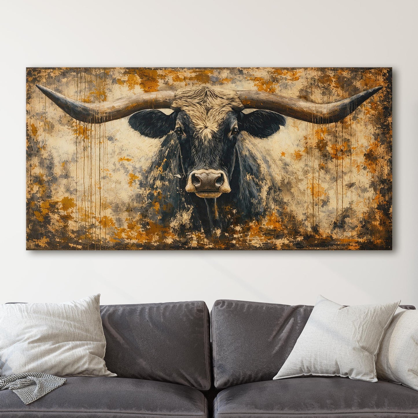 Texas Longhorn Rustic Cattle