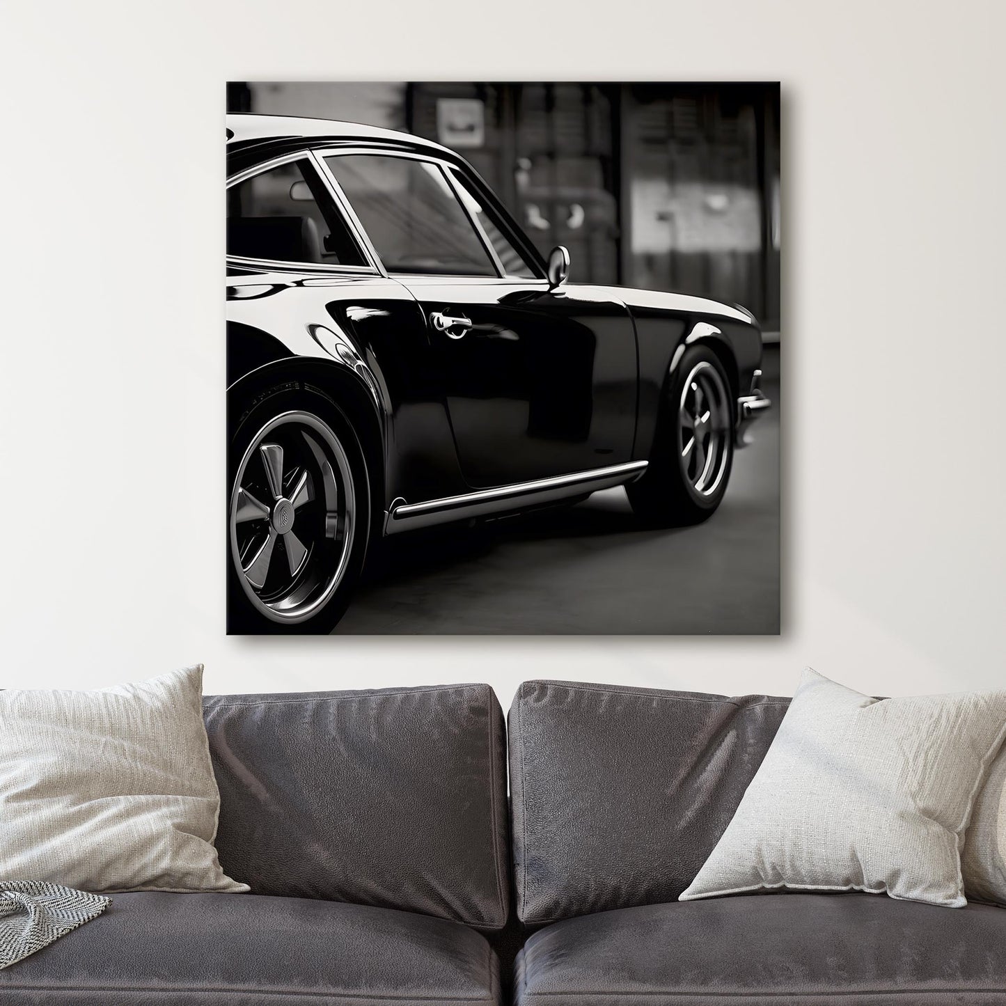 Vintage Black Porsche 911 Side