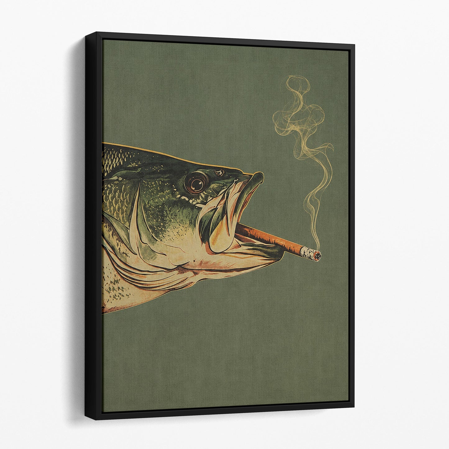 Fish Smoking a Cigarette