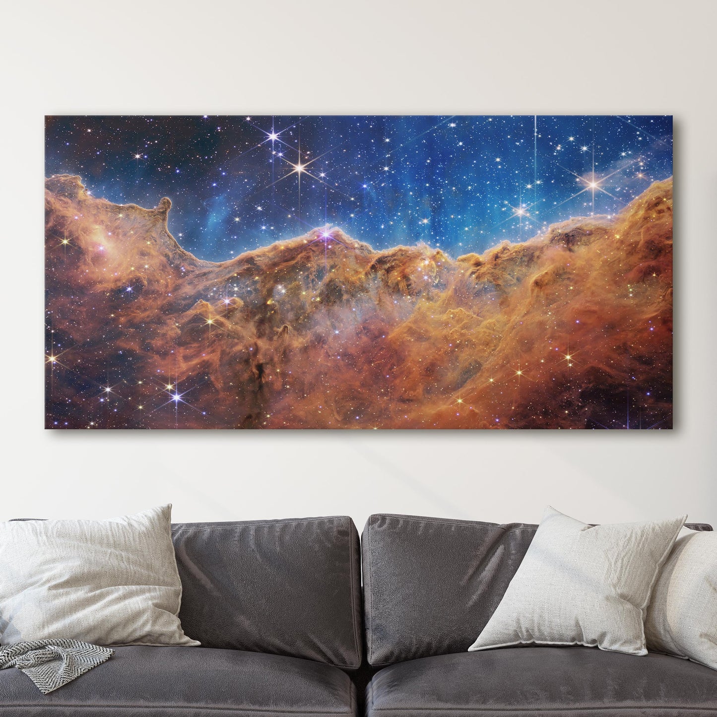 Cosmic Cliffs, Glittering Landscape of Star Birth James Webb NASA Telescope