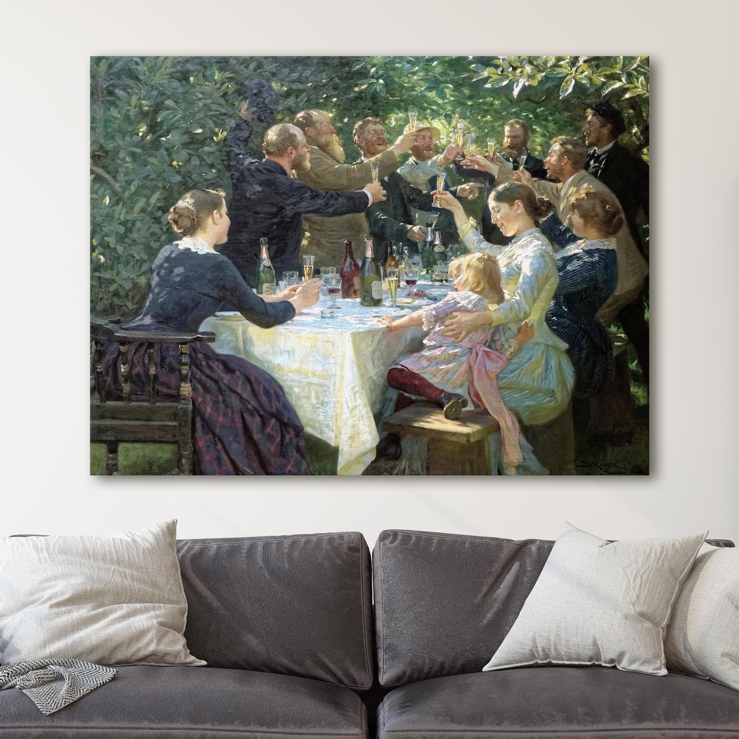 Hip, Hip, Hurrah! Artist Festival at Skagen, by Peder Severin Krøyer (1888)