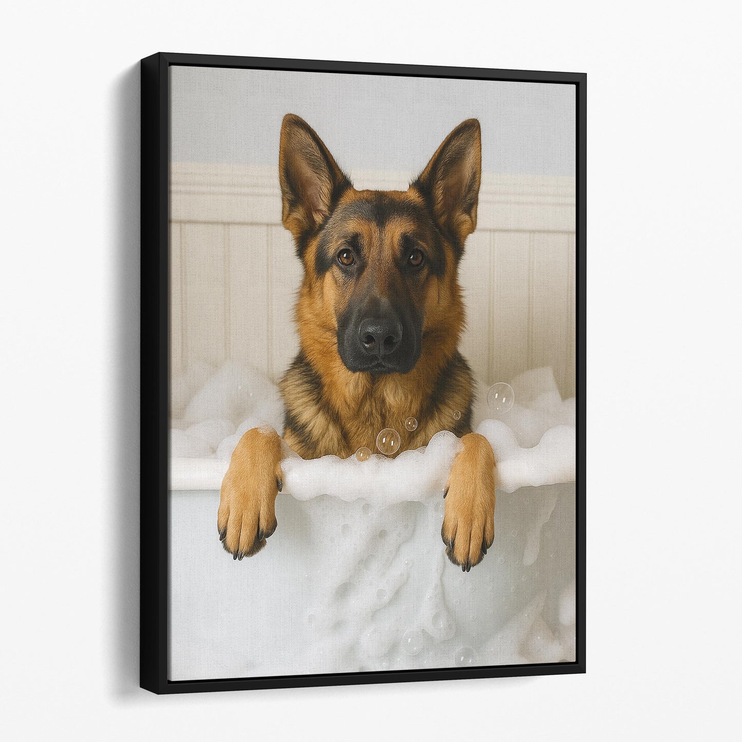 German Shepherd Dog Bubble Bath
