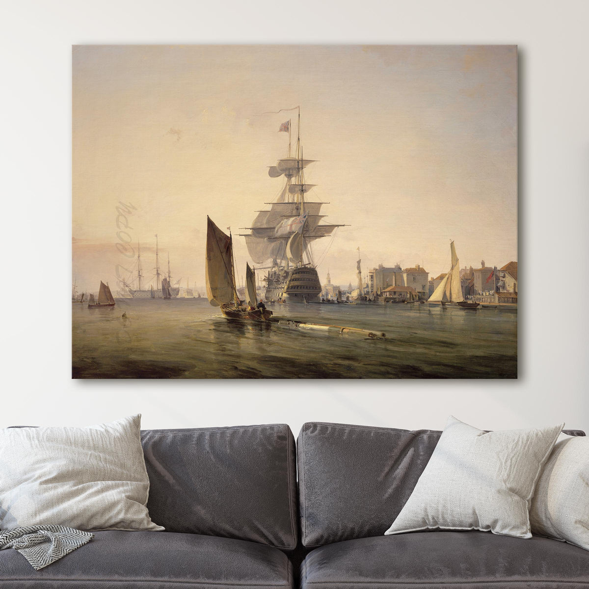 Britannia Entering Portsmouth, 1835 - George Chambers