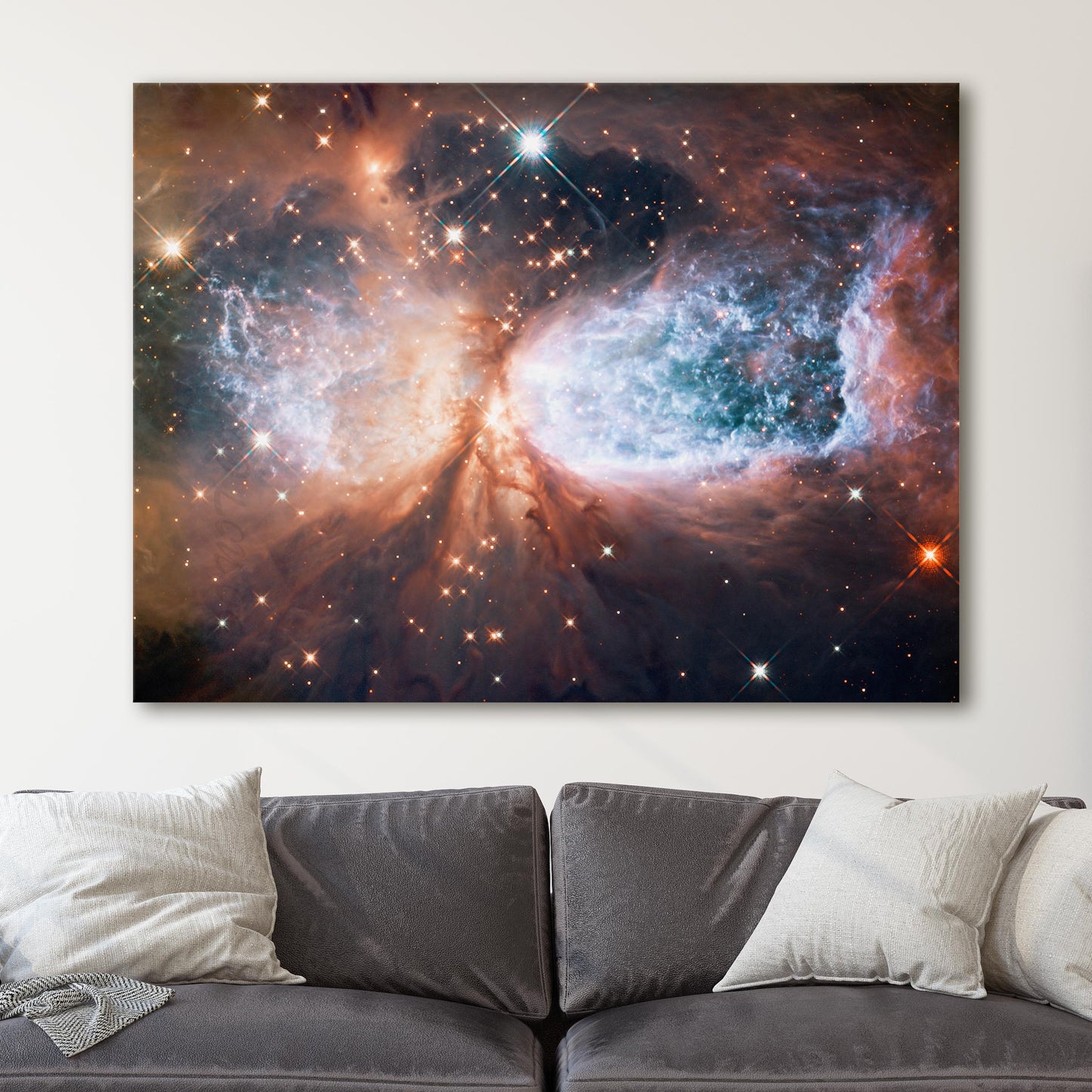 Celestial Snow Angel S106 Nebula (NASA Hubble Space Telescope)