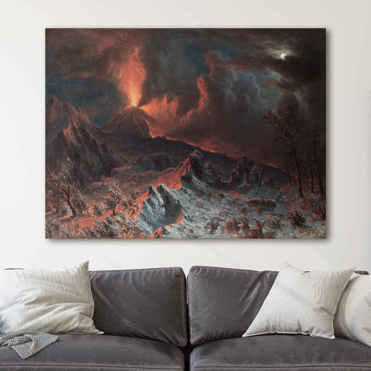 Mount Vesuvius at Midnight by Albert Bierstadt