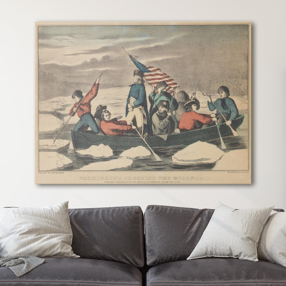 Washington Crossing the Delaware - Currier and Ives