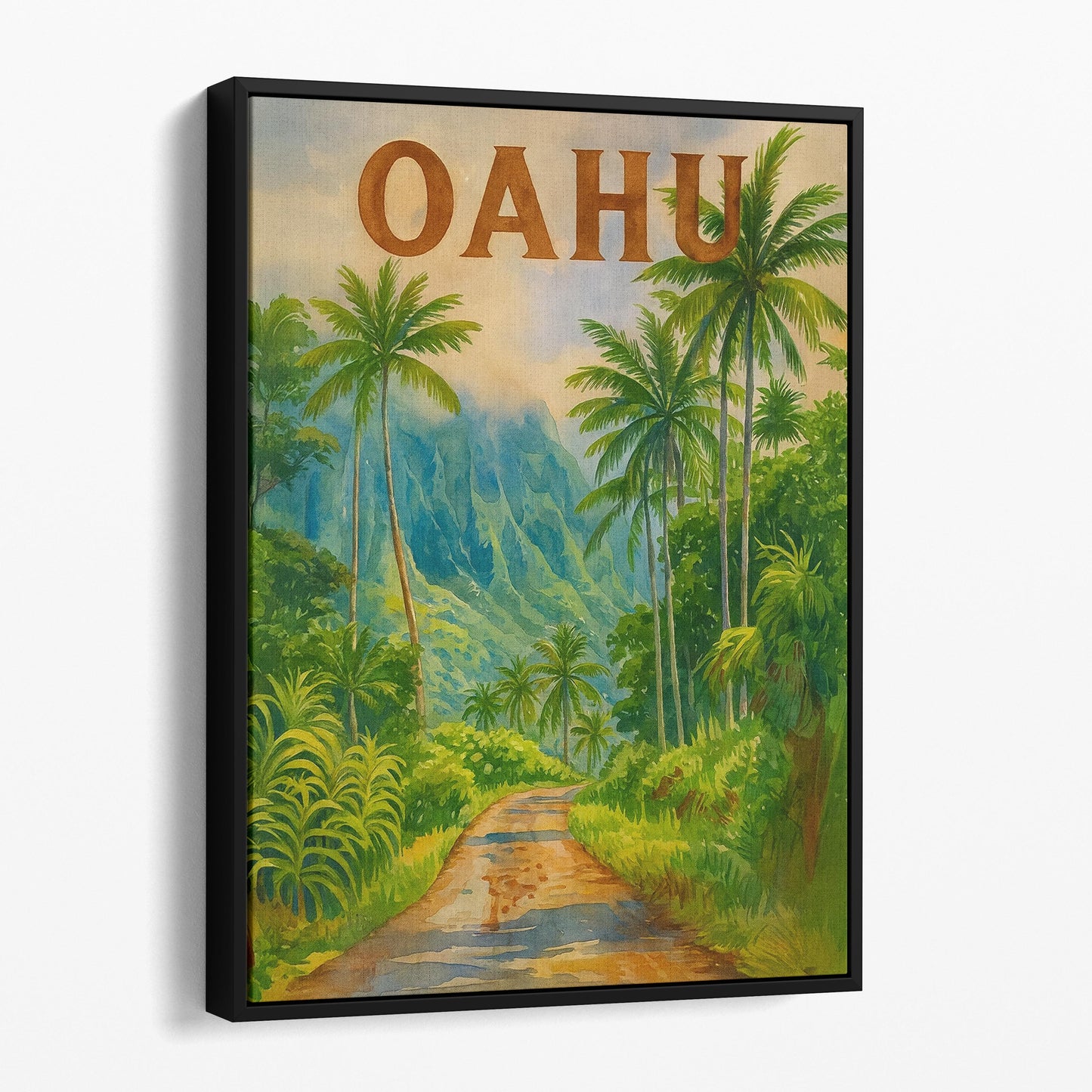 Oahu Hawaii Travel Poster