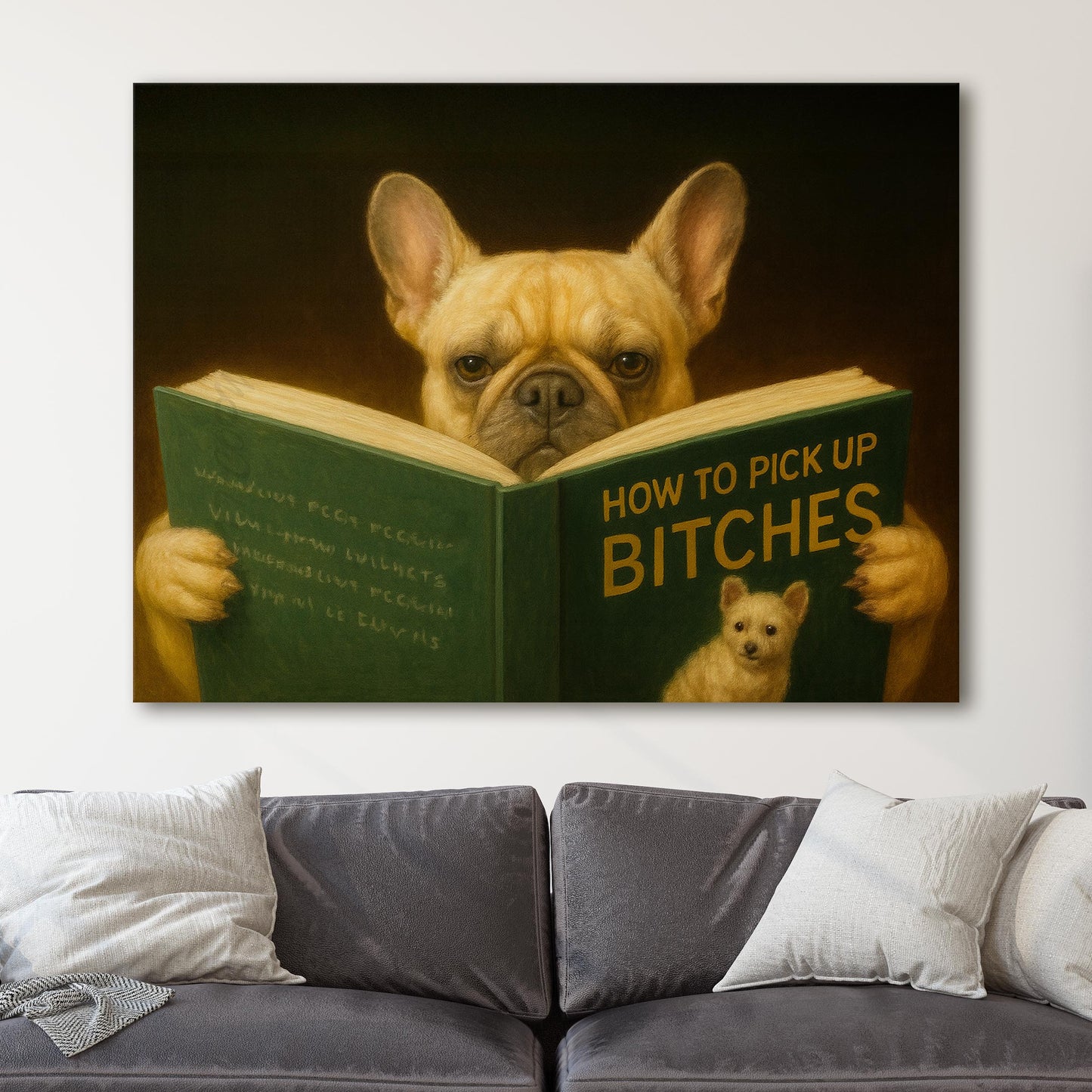 French Bulldog Reading Dating Book