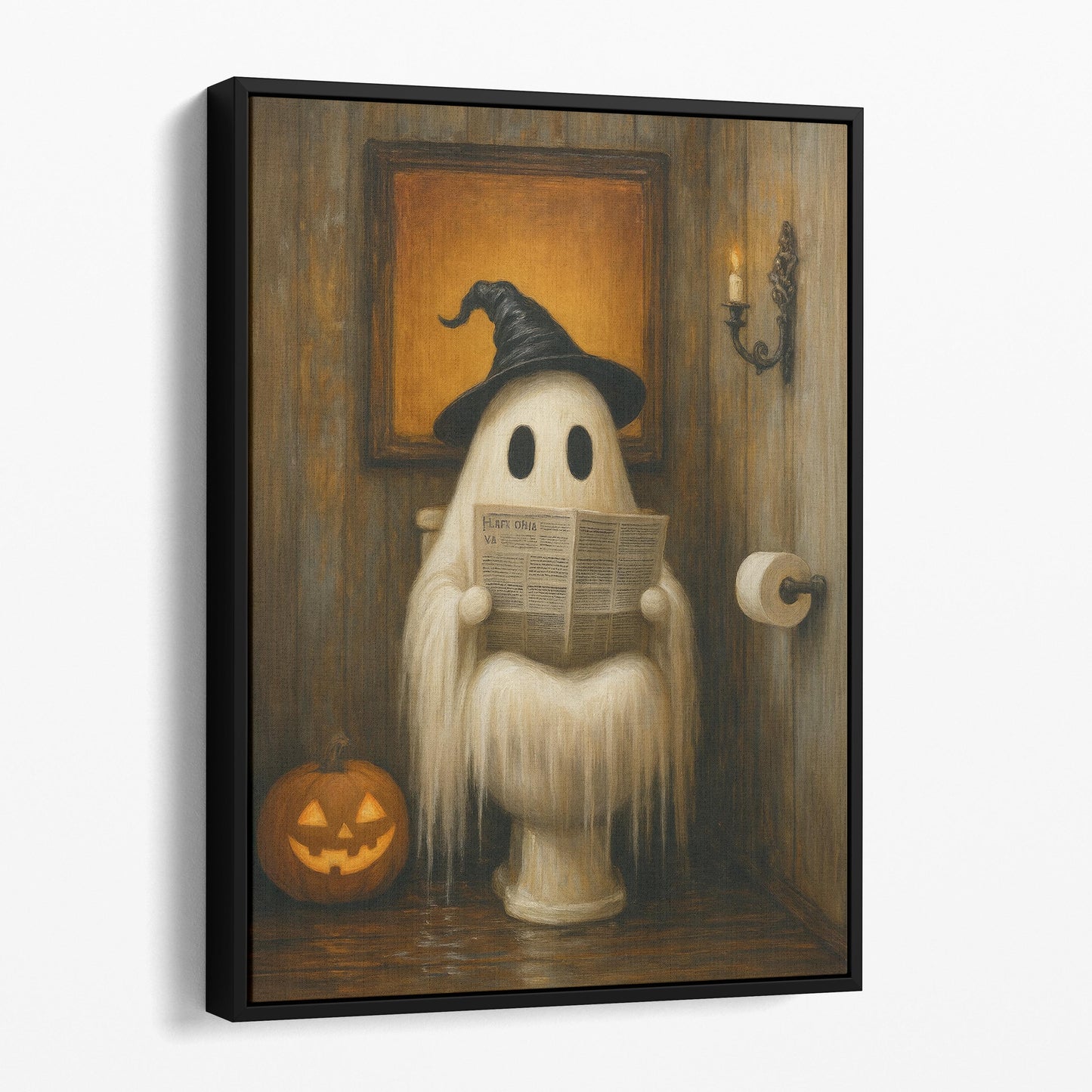 Ghost Reading The Newspaper On The Toilet