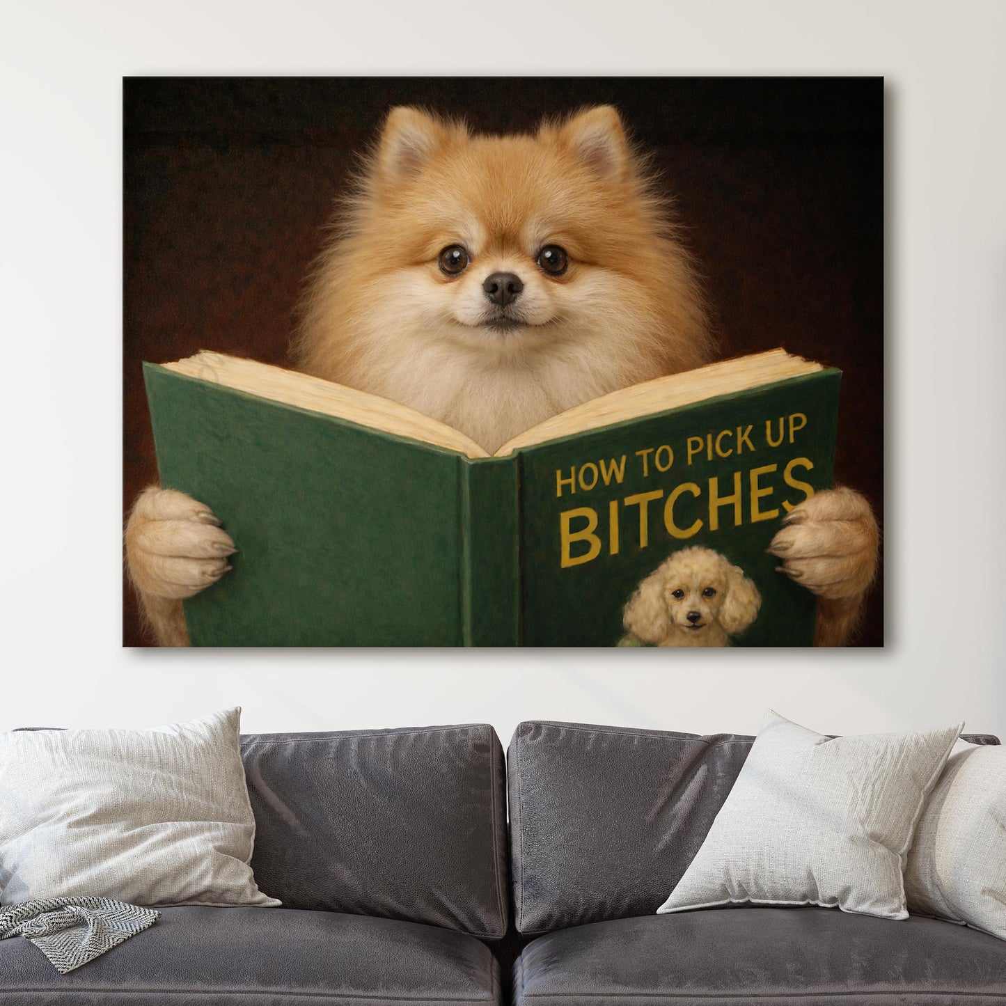 Pomeranian Reading Dog Dating Book