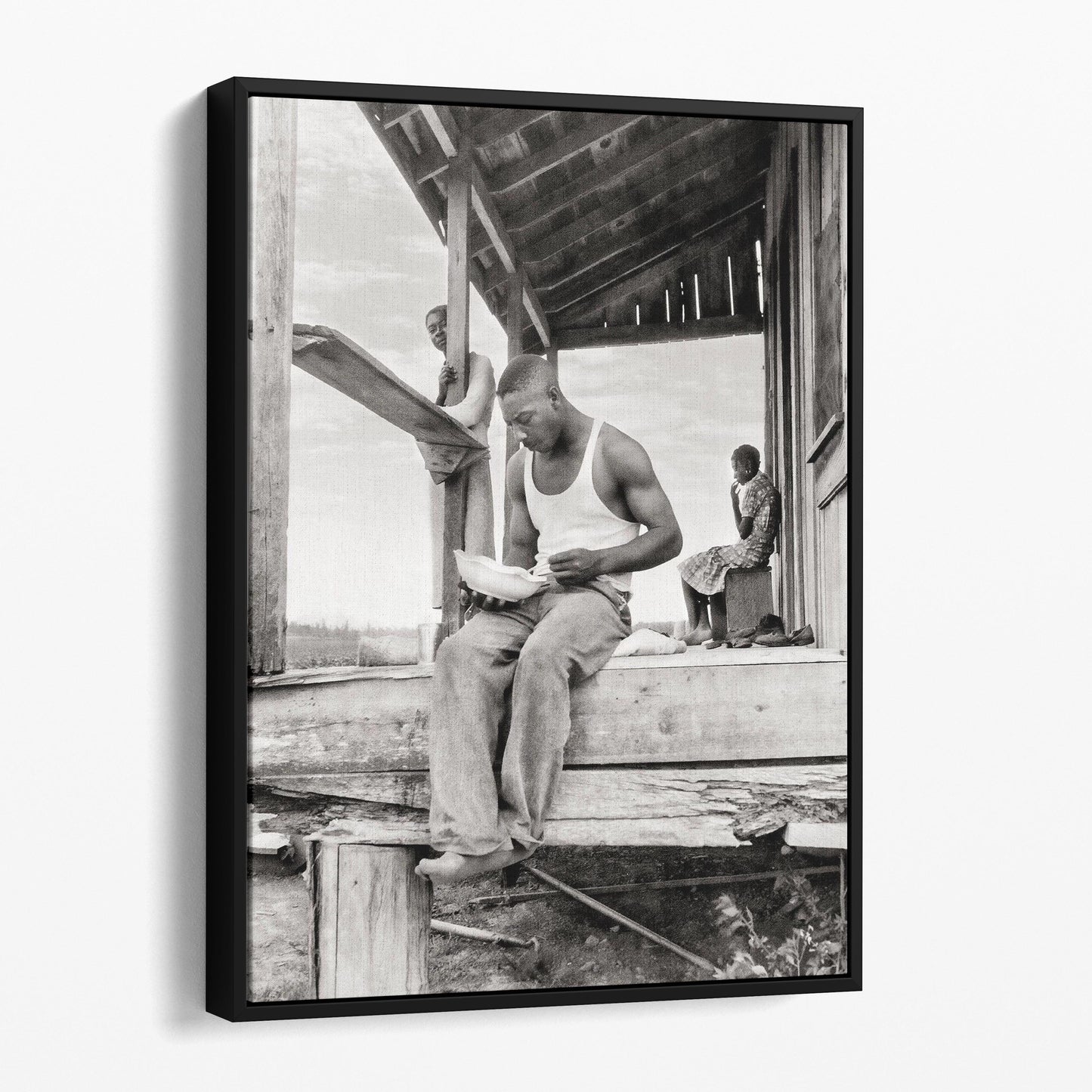 Dorthea Lange Photography - Sharecroppers Eating, Clarksdale Mississippi, 1937
