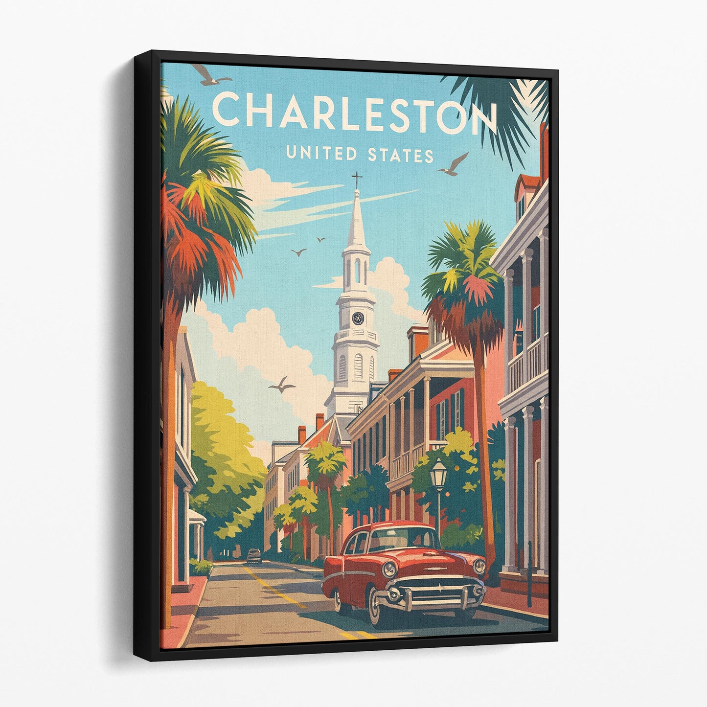 Charleston South Carolina Vintage Travel Poster