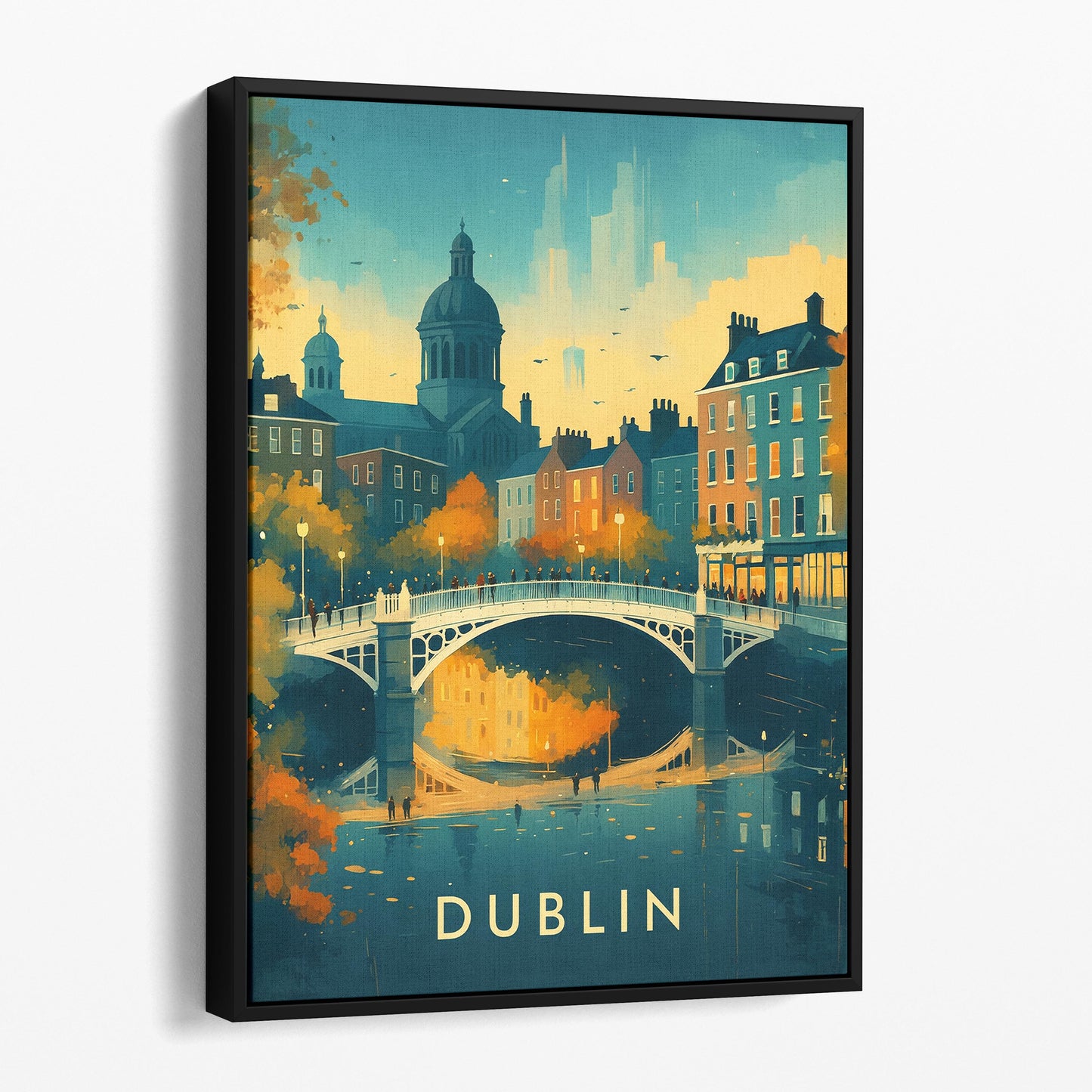 Dublin Ireland Vintage Travel Poster