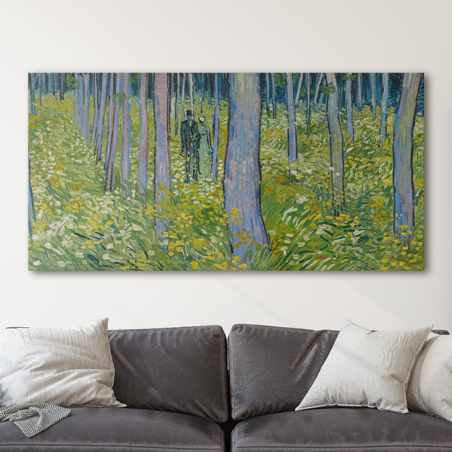 Undergrowth with Two Figures by Vincent van Gogh (1890)